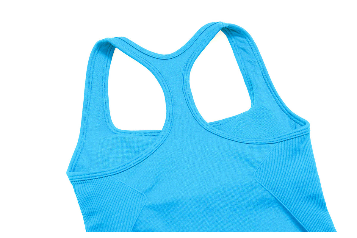 Women Seamless Halter Racerback Yoga Vest with Removable Pads