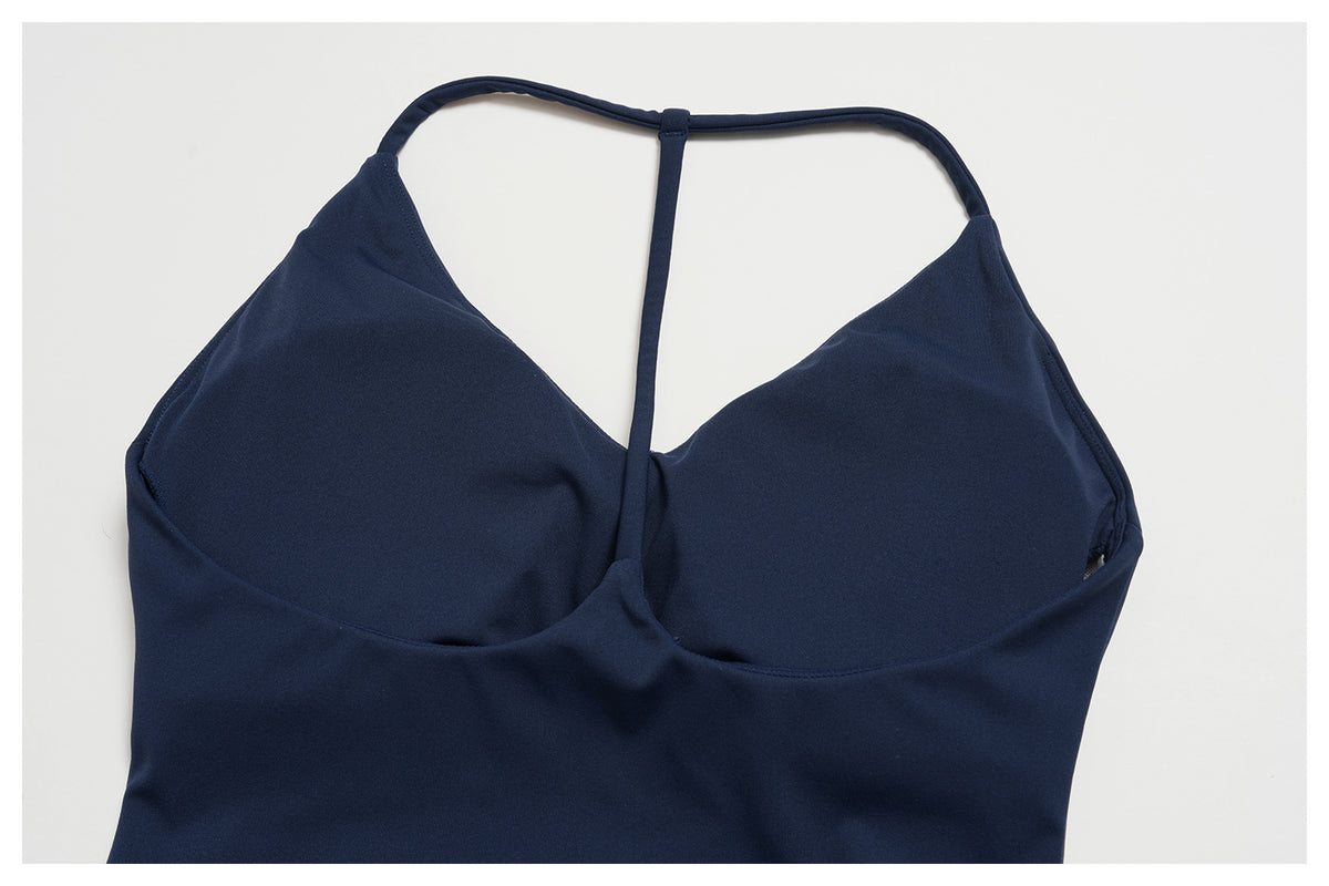 Women V Neck T-Back Halter Crop Yoga Vest