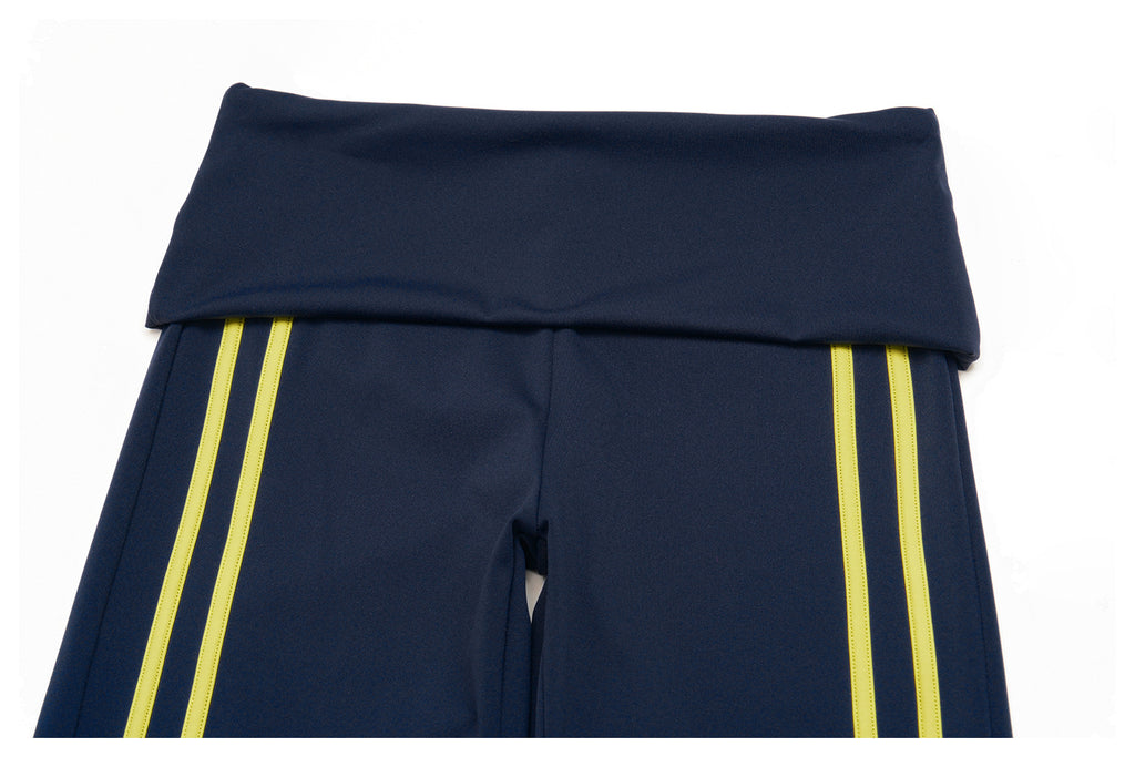 2 PCS Workout Set Women Racerback High Support Sports Bra and Fold Over Waist Capri Yoga Leggings