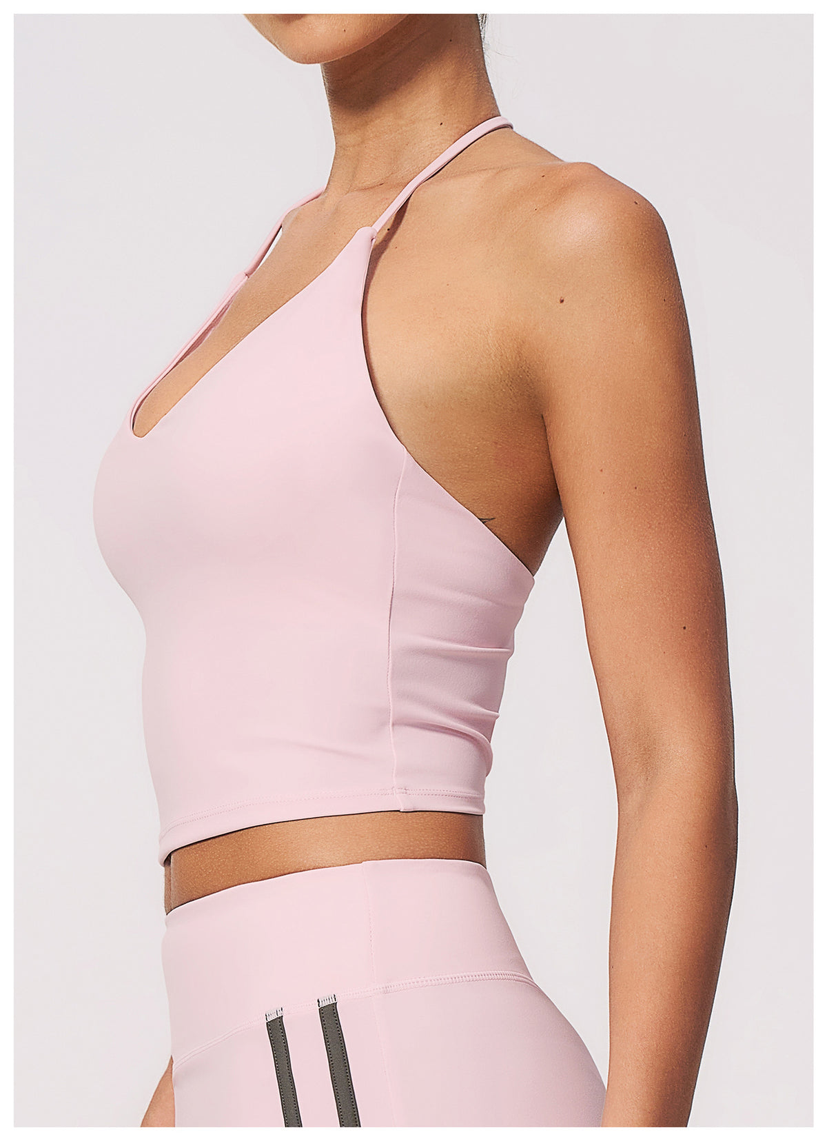 Women V Neck T-Back Halter Crop Yoga Vest
