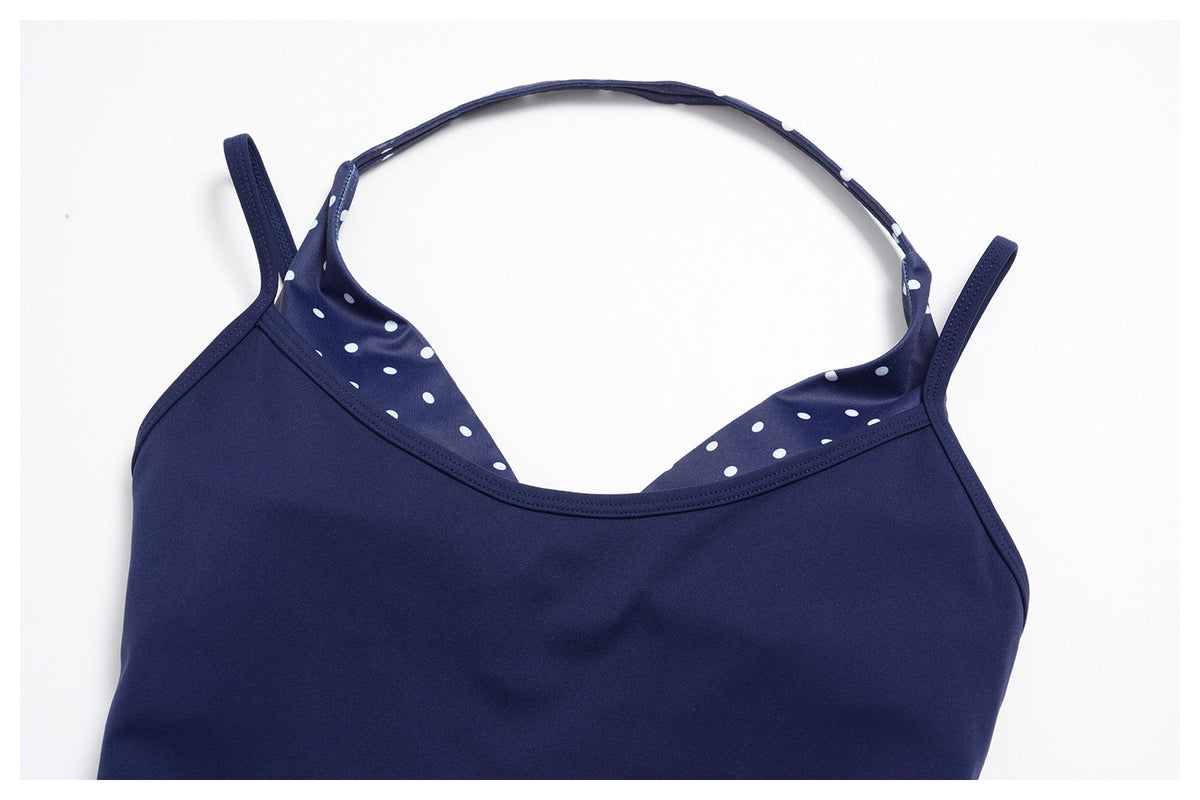Women Halter Fake Two Piece Yoga Vest Striped Print Slim Fit Workout Tank Top