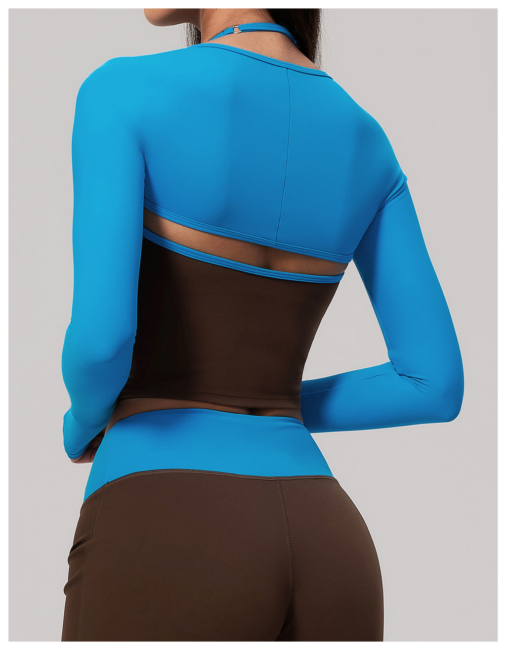 Women Cropped Long Sleeve Yoga Shrug With Thumb Hole