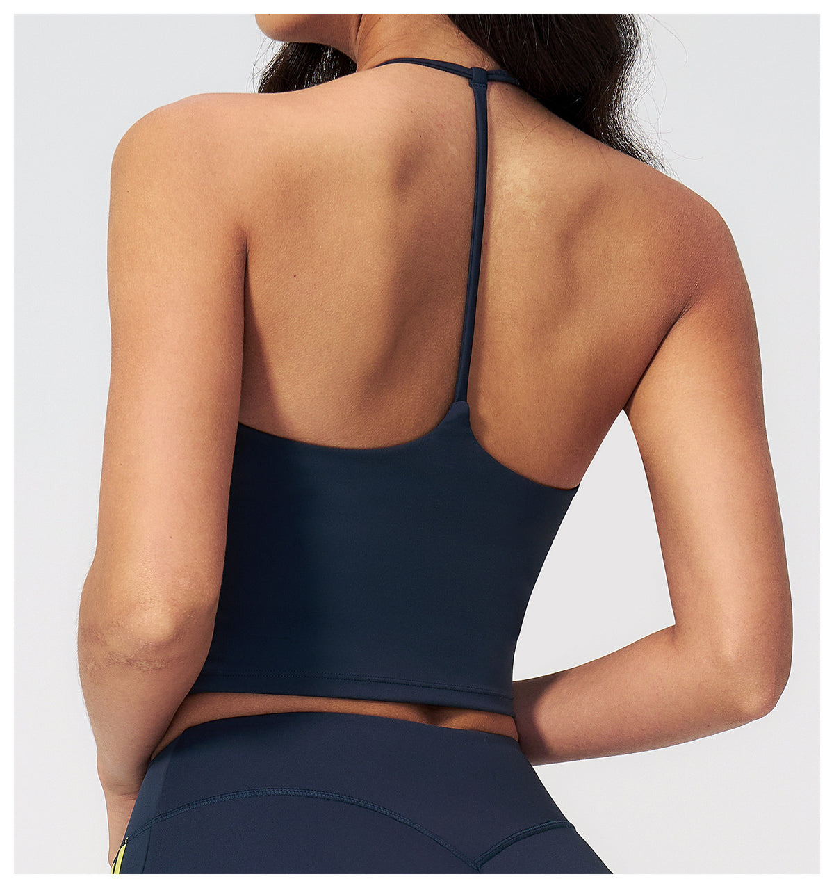 Women V Neck T-Back Halter Crop Yoga Vest