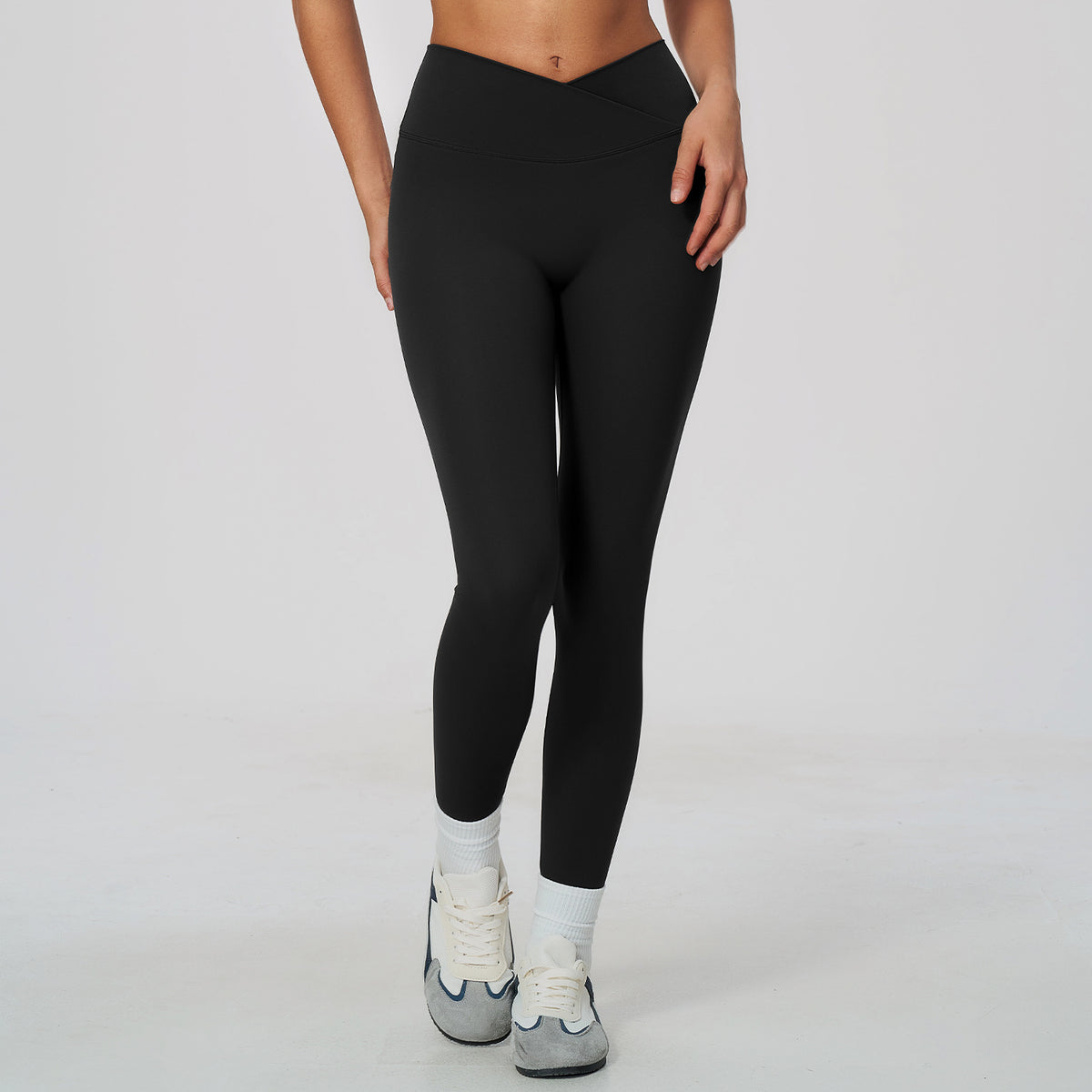 Women Cross Waist High Waisted Yoga Leggings