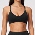 Seamless Sports Bra Women Wireless Y Back Thin Strap Shockproof Quick Dry Breathable Yoga Bra Removable Pads