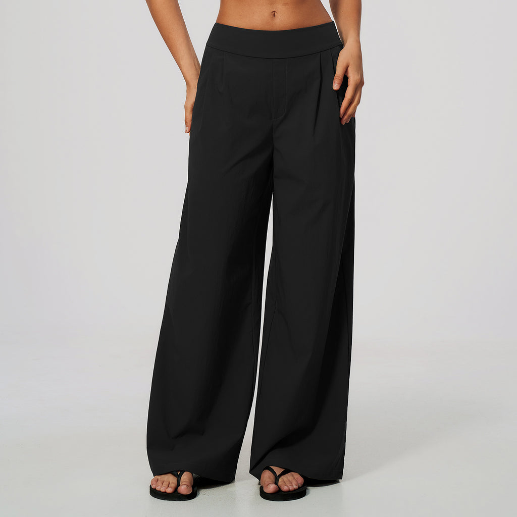 Women High Waist Loose Casual Sports Wide Leg Pants